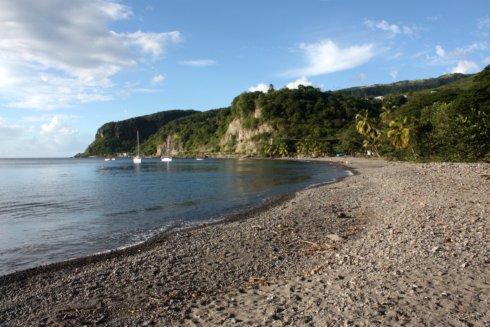 Batalie Bay, looking north towards Coulibistrie and Morne Rachette