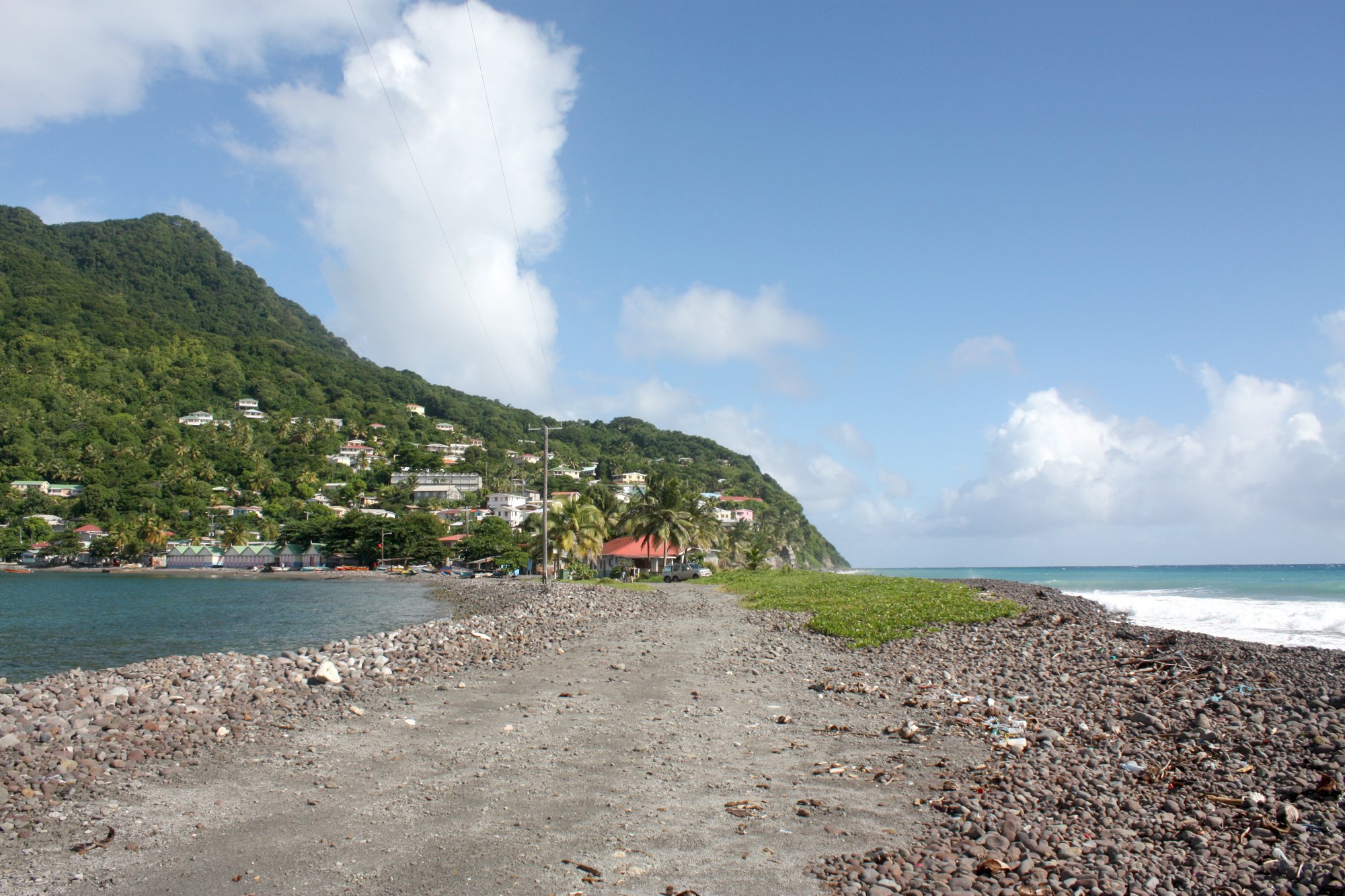 Scotts Head village and coastline, Dominica